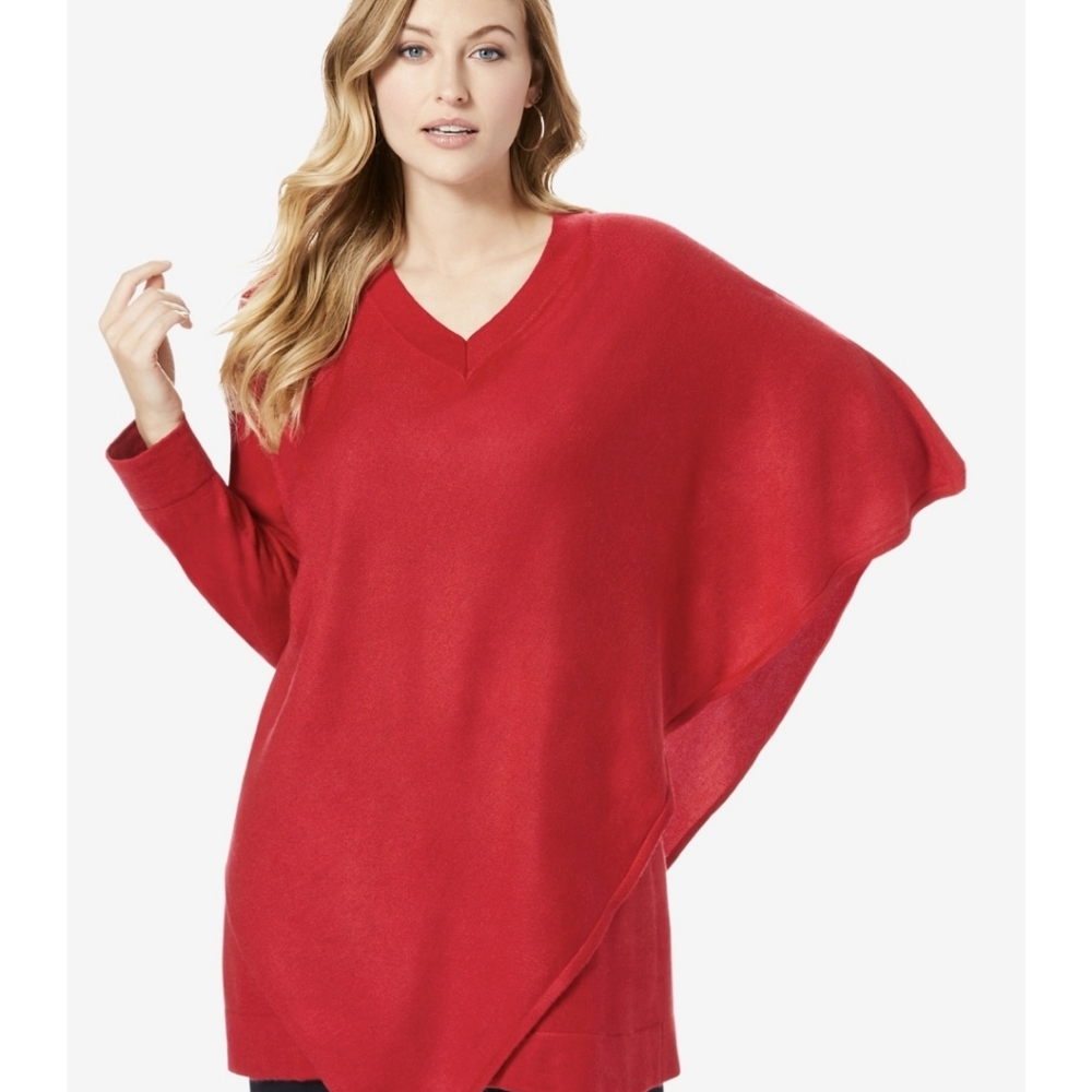 V-Neck Layered Poncho size 3X